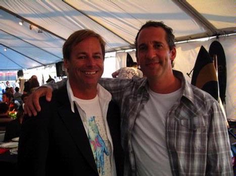 Bob Hurley and Steve Zeldin at Jack's Surfboard's 50th anniversary party.