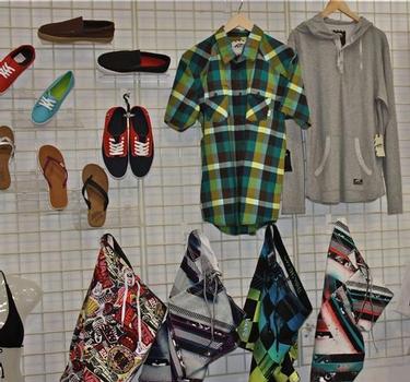 A sampling of Vans surf apparel