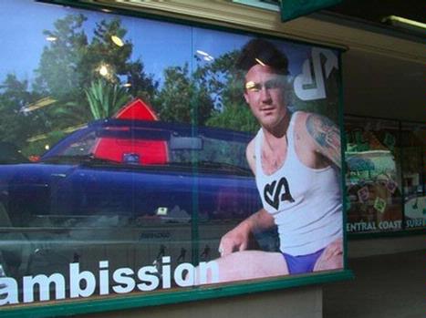 Ambissionäó»s window display at Central Coast Surfboards.