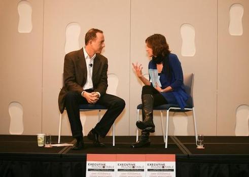 PacSun CEO Gary Schoenfeld with ShopEatSurf Founder Tiffany Montgomery at the Dec. 8