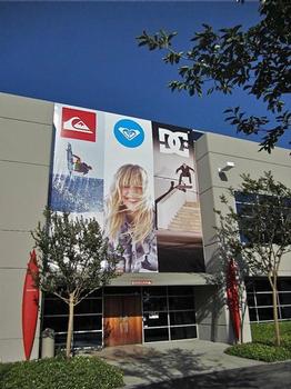 The outside of Quiksilver's headquarters in Huntington Beach has a new look.