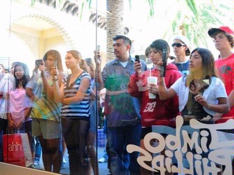 The scene at the grand opening party for the DC Shoes store at Irvine Spectrum which featured Rob Dyrdek.