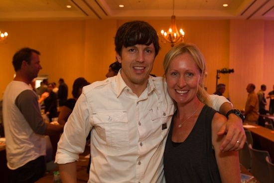 Skullcandy CEO Jeremy Andrus and Marisa Tatum of Surfline.