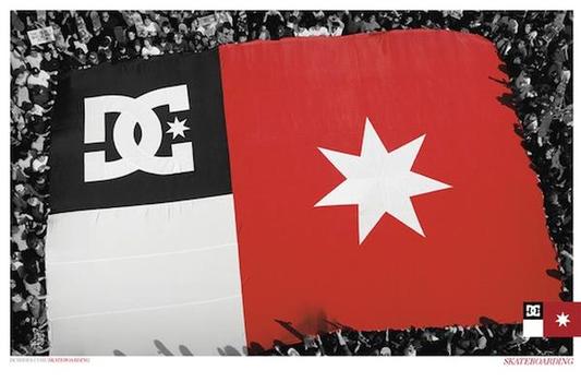 DC's new flag logo.  Courtesy of DC.