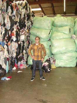 Derek Sabori of Volcom at the sorting facility in Vernon