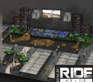 A rendering of the street course planned for the RIDE at Magic.