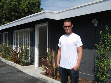 Frank Delgadillo at Comune offices in Costa Mesa when the brand started in 2008. Shop-eat-surf file photo.