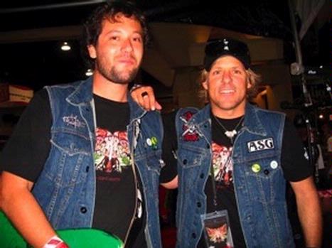 Ryan Immegart of Volcom Entertainment with Volcom CEO Richard Woolcott at ASR.