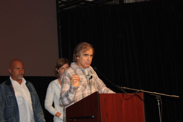 Jake Burton Carpenter during the company meeting.