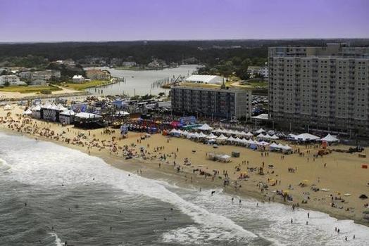The start of the East Coast Surfing Championships last week before the arrival of Hurricane Irene.