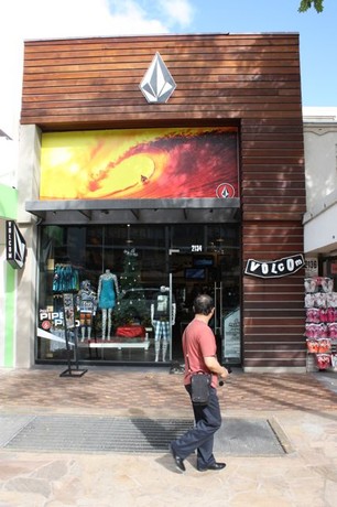 The larger Volcom store on the north end of Waikiki.