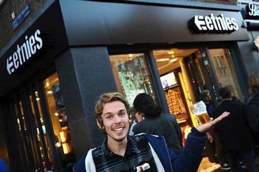etnies team rider Willow was among the first to visit the new etnies Amsterdam store. Photo courtesy of Sole Technology.