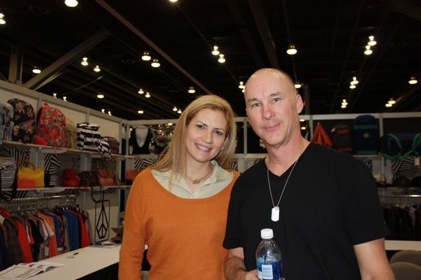Michelle LeBlanc of Volcom and Rob Williamson