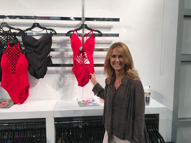 Brenda West at Miami Swim in 2016. Shop-eat-surf file photo.