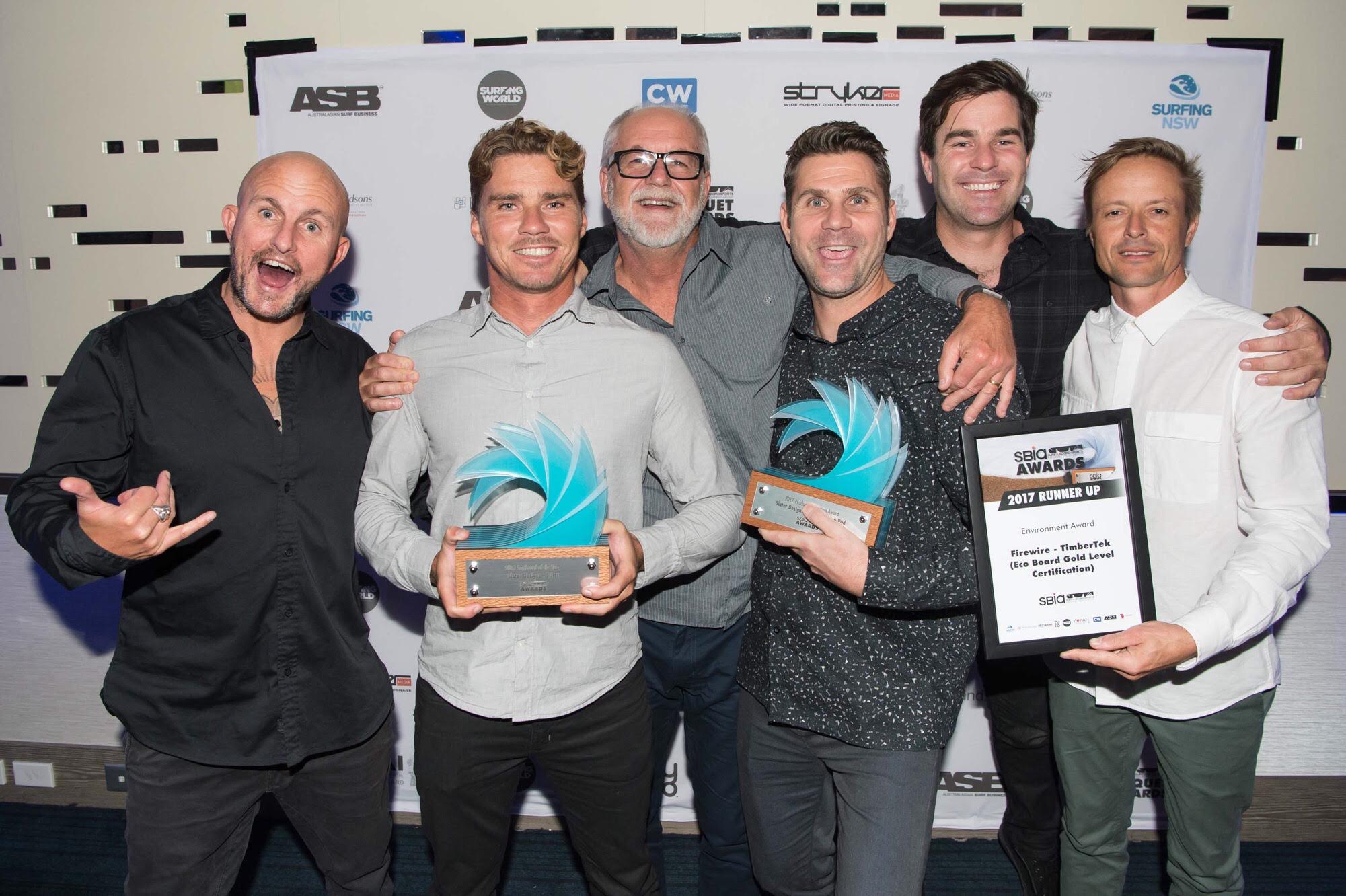 Daniel Tomo Thompson and the Firewire guys. Surfboard of the year - Slater Designs SciFi