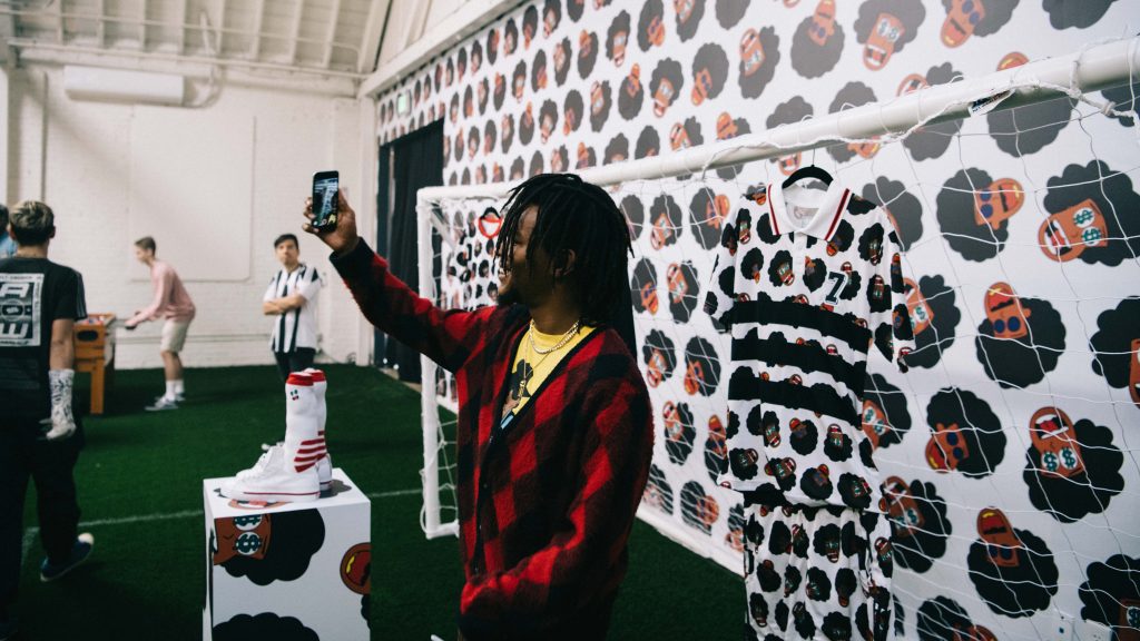 Na-kel showing off the new Na-kel Smith Collection from adidas Skateboarding