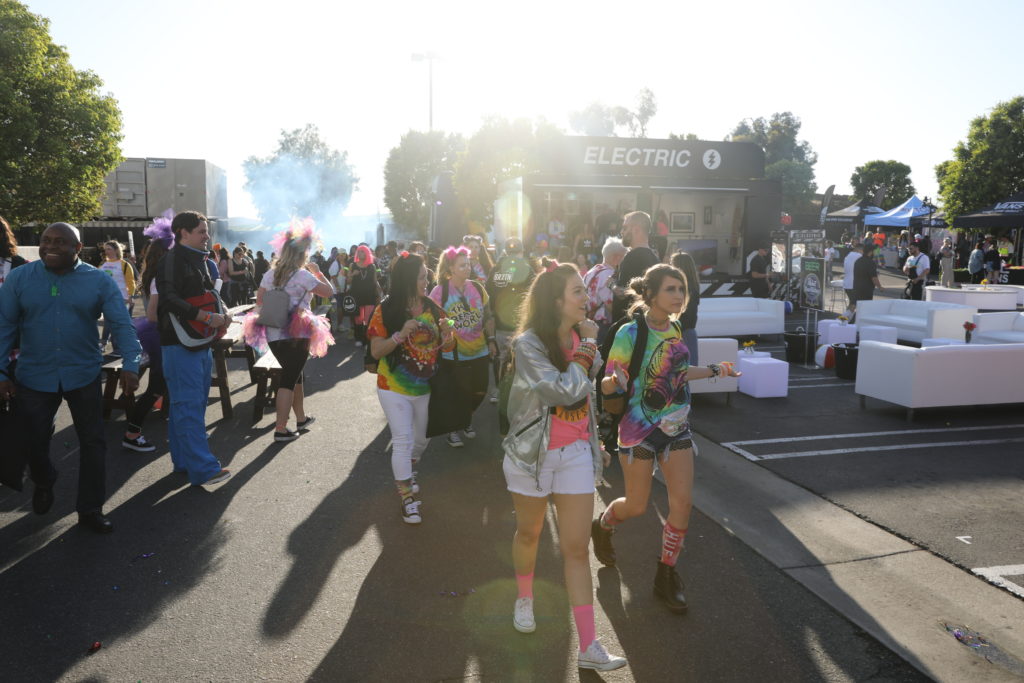 Tillys Store Managers getting hyped up as they entered the Rave seeing the awesome brand activations.