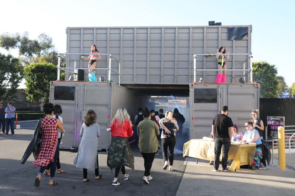 Go-Go Dancers danced on top of the tunnel providing a memorable first impression of the Rave.