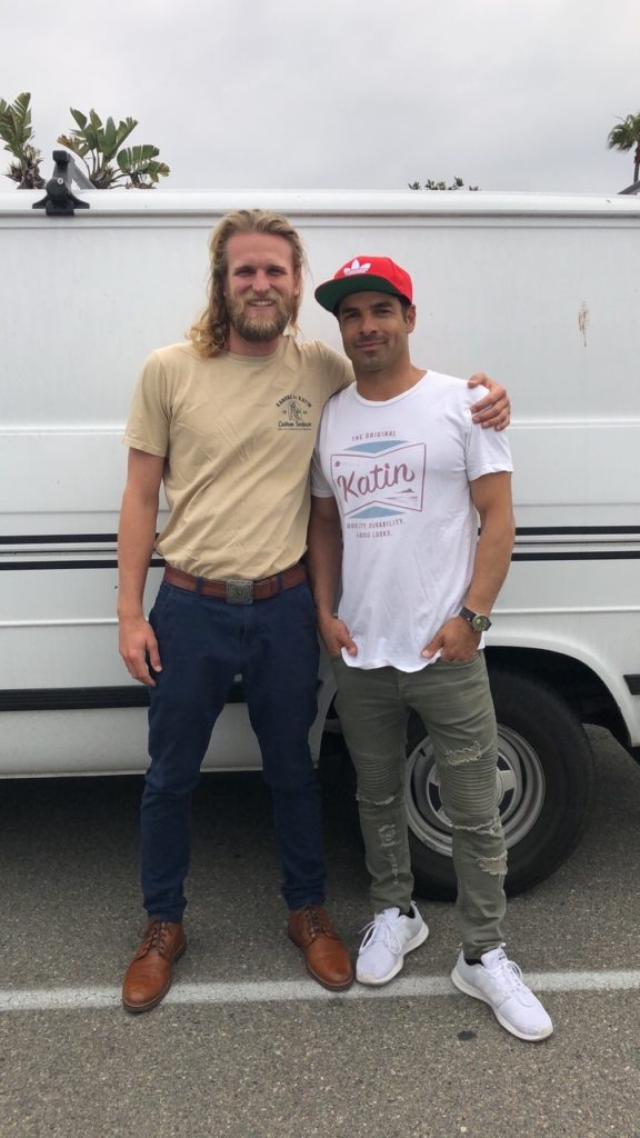 Katin surfers Isle Anderson and Yves Bright