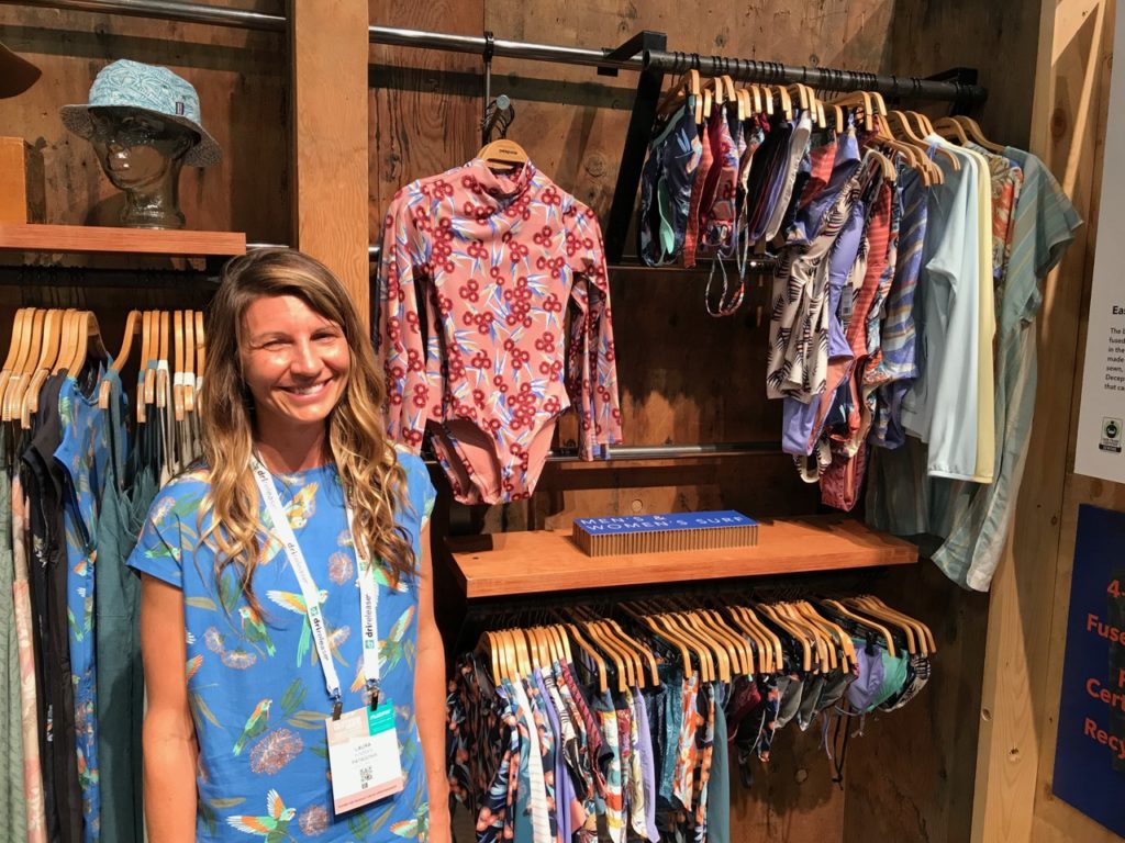 Laura Kinman, Patagonia Product Director for Women's Sportwear and Surf Apparel - the swim line is small but growing like crazy