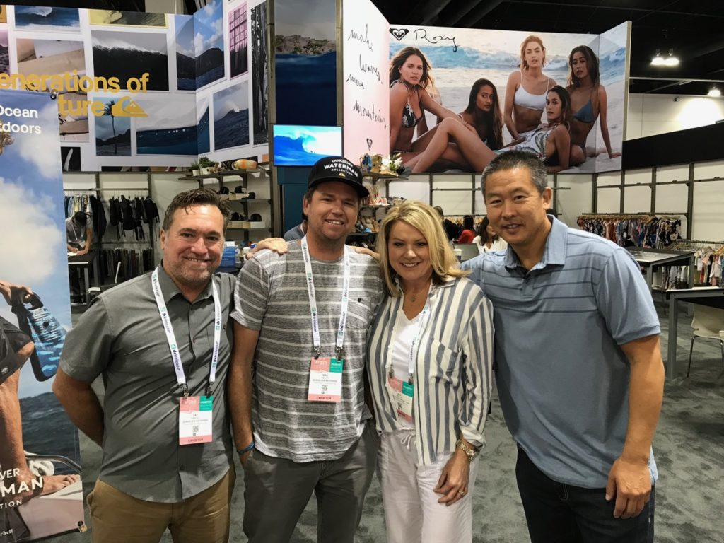 Boardriders' Pat Fraley, Mike Reilly, Kiki Prince and Ted Li