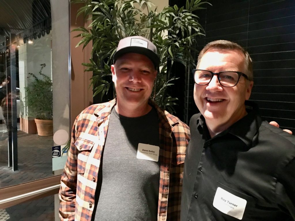Dave Koller of Cleanlines in Oregon and Roy Turner of Surf Expo