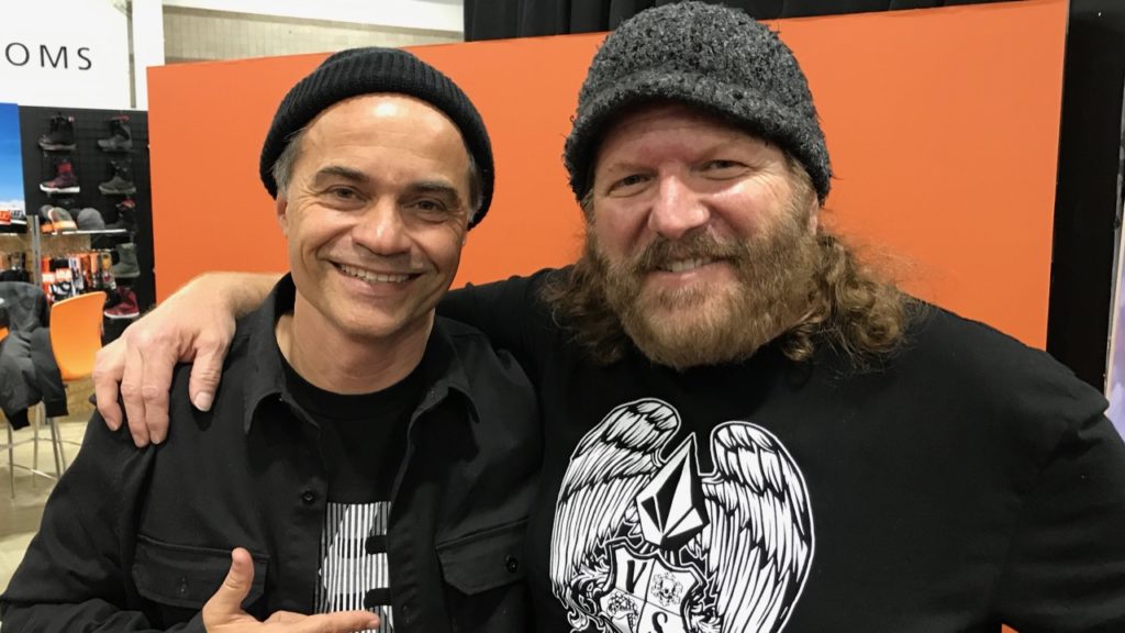 Pierre André Senizergues of Sole Tech with Dennis Nazari of Salty Peaks