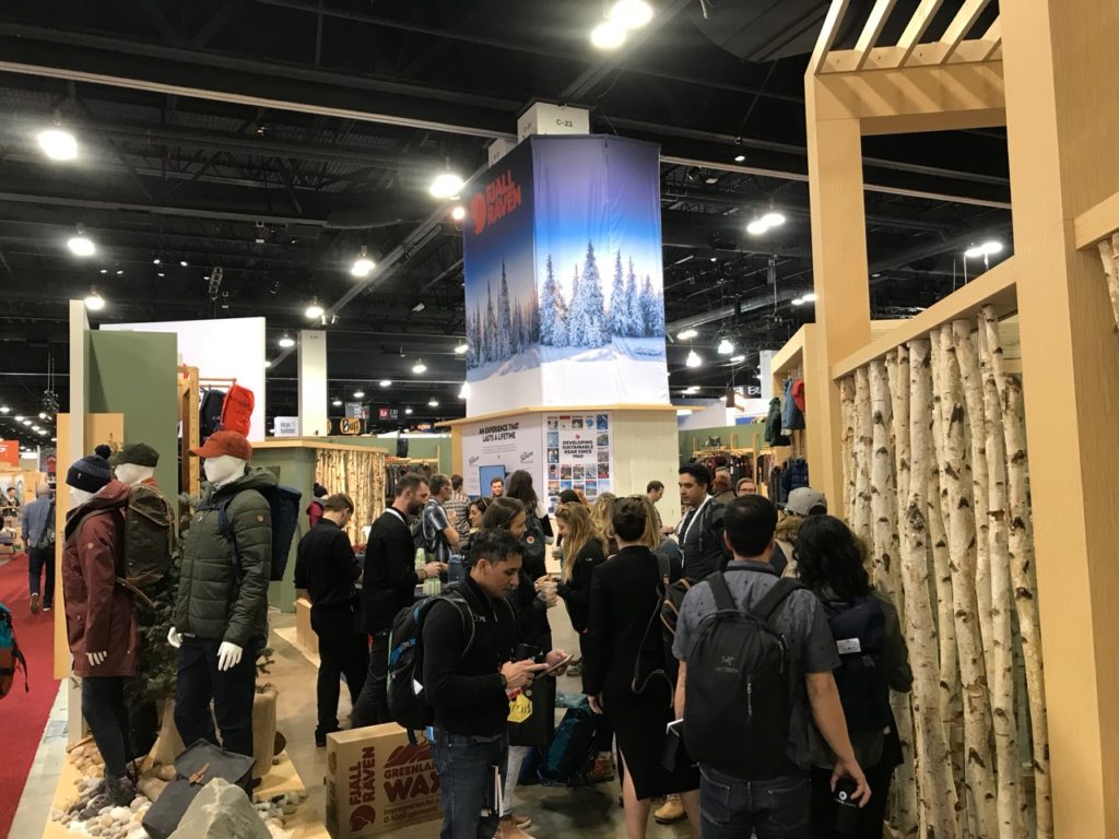 The busy Fjällräven booth