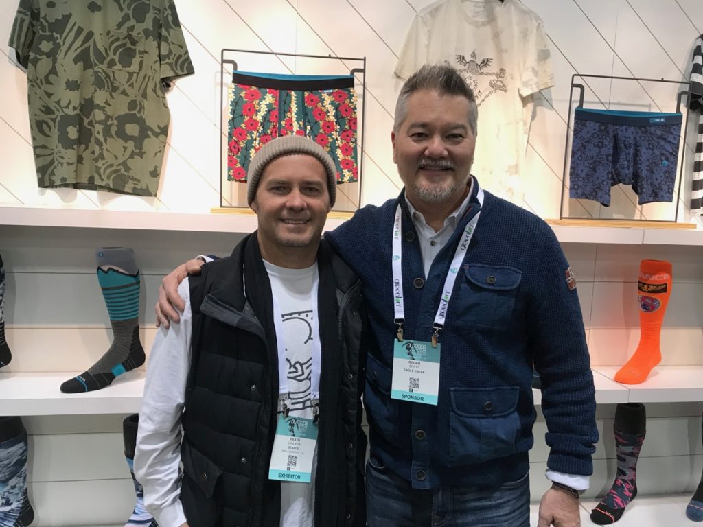 Heath Walker of Stance with Roger Spatz of Eagle Creek