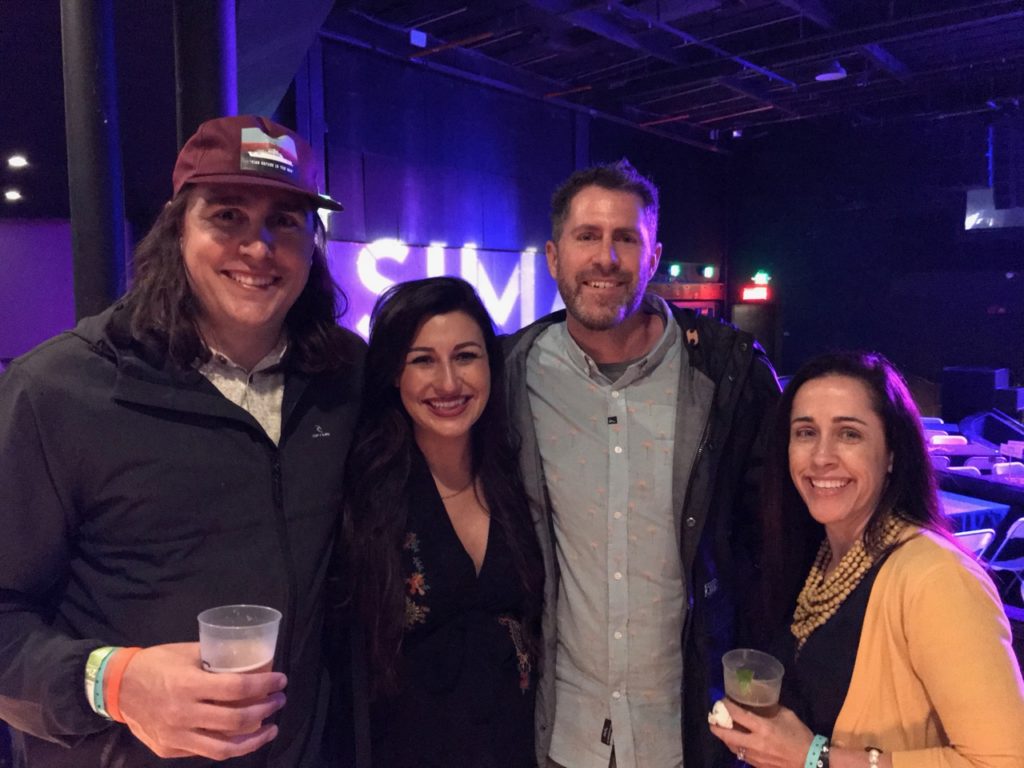 Patrick Whinnery of Sun Diego, Alexa McGraw of Billabong, Jason Hayworth of Sun Diego, and Olivia Hayworth