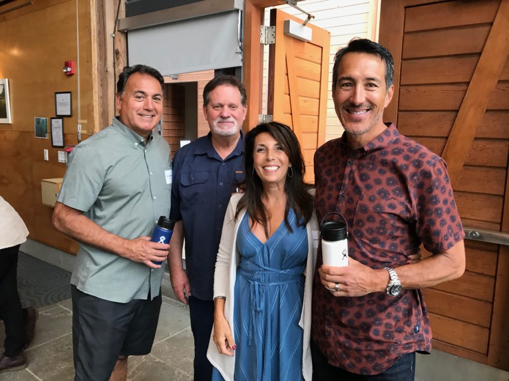 Jim Salzetti of La Jolla Group, John Rush of Hydro Flask, Annie Allan, and Scott Allan of Hydro Flask