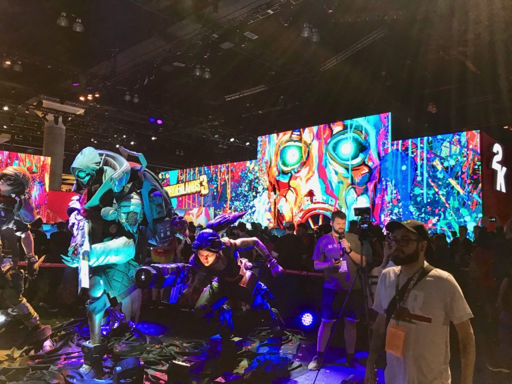 Borderlands had a large, colorful and popular booth