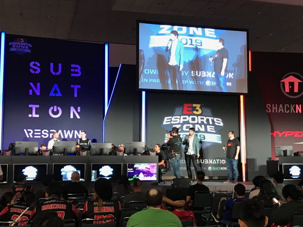 The Subnation Esports Zone included interviews with those playing live on stage