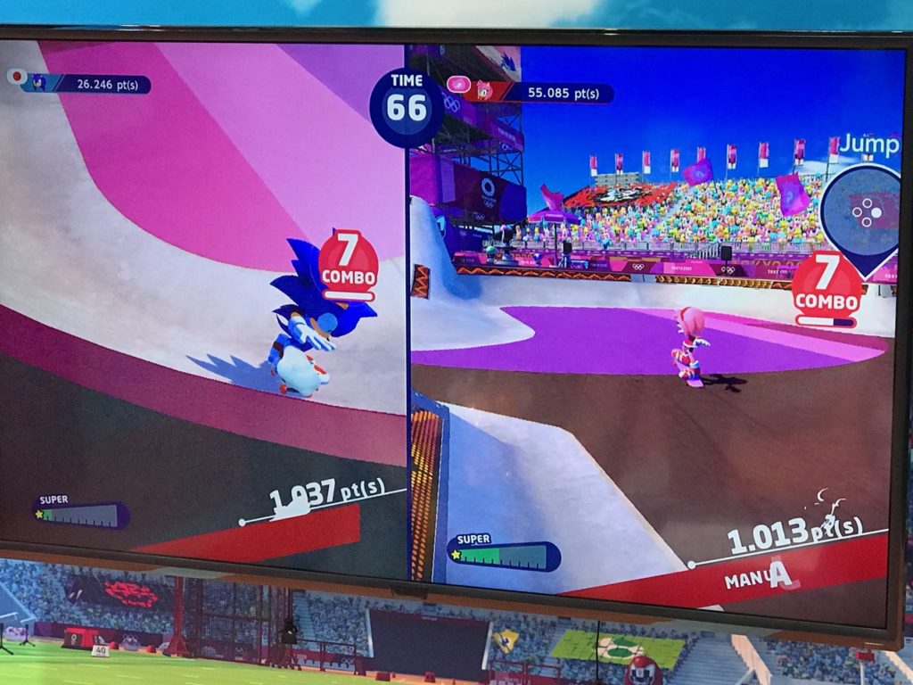 The skate competition in Mario & Sonic at the Olympic Games