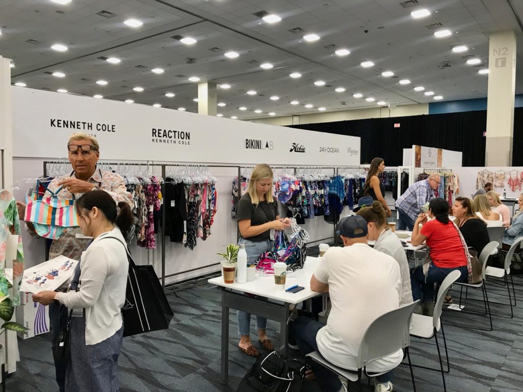 A busy Manhattan Beachwear booth