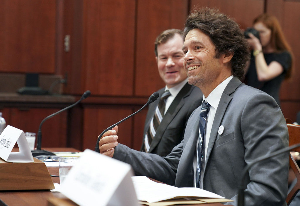 Jeremy Jones, snowboarder and founder of Protect Our Winters, testifies before the Democrats Special Committee on the Climate Crisis during Pro Athletes Join Protect Our Winters Action Fund In Urging Congress To Act On Climate Climate, Public Lands at the U.S. Capitol on September 12, 2019 in Washington, DC. Photo by Leigh Vogel/Getty Images