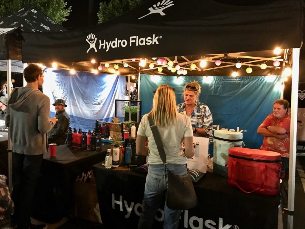 Hydro Flask had a popular booth