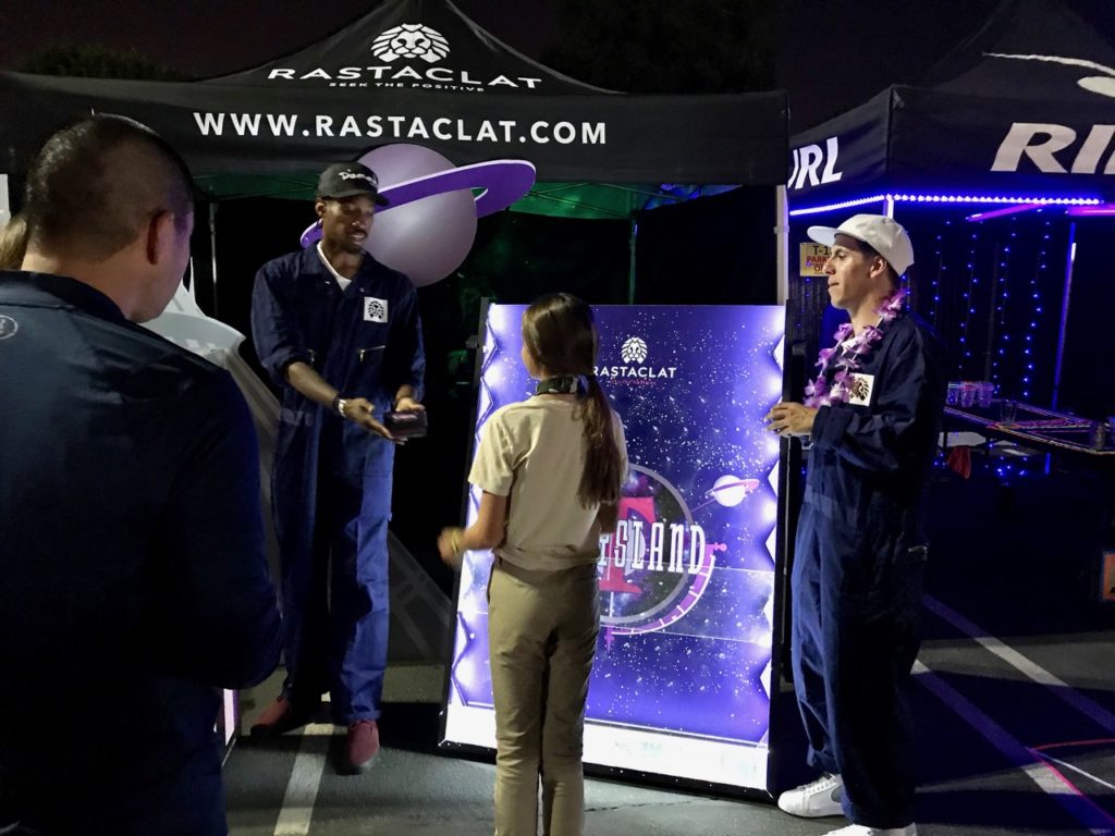 The Rastaclat booth