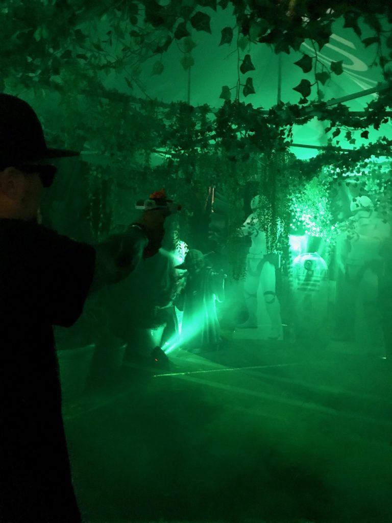 Nixon brought a Star Wars-themed shooting game to the party
