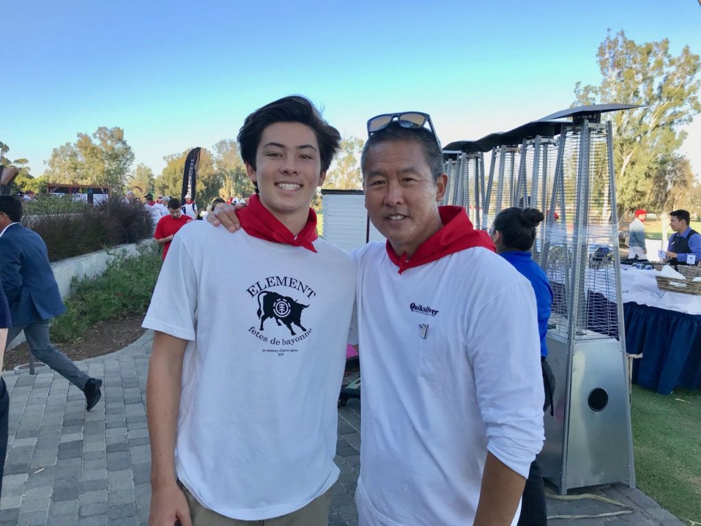 Boardriders' Ted Li, right, and son, Tyler