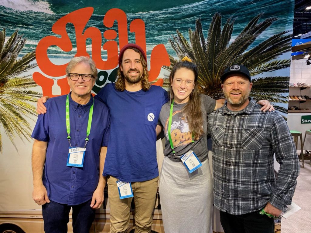Greg Osthus, Seth Pulford, Leah Lodge, and Erik Ecklund of Sanuk