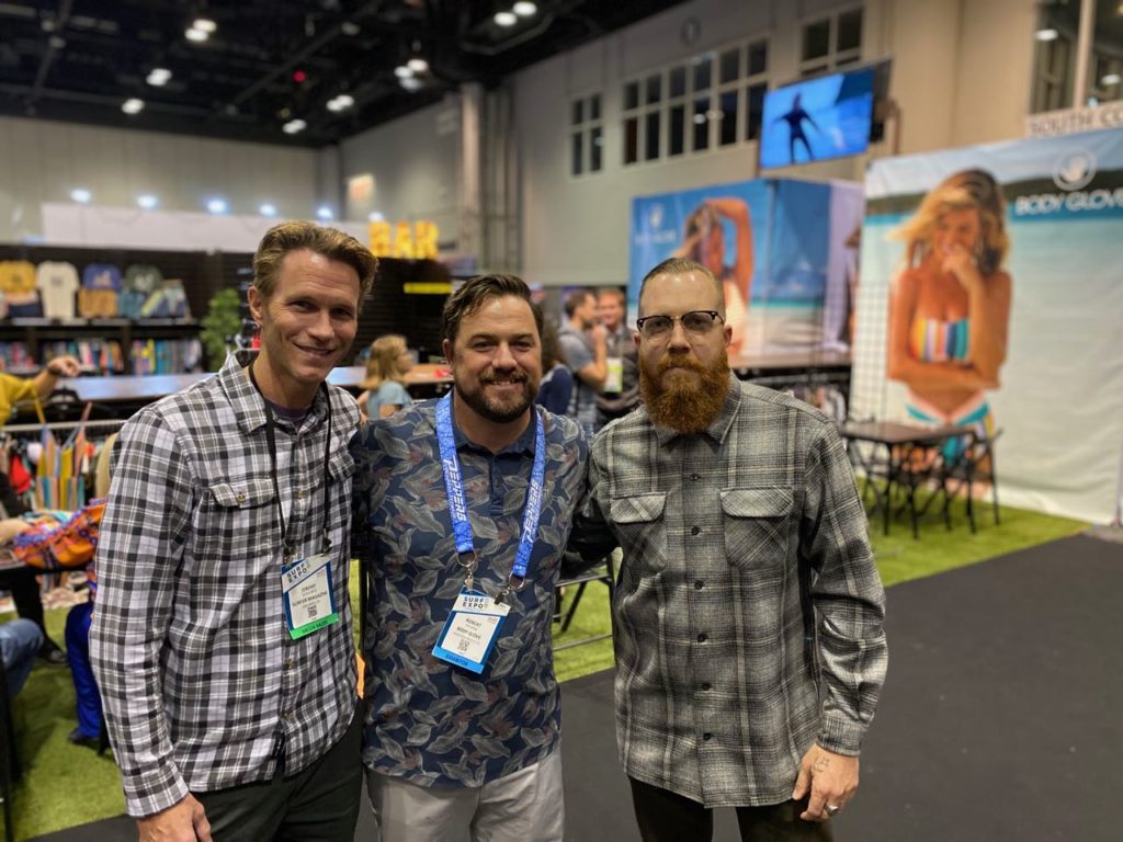 Jeremy Schluntz of TEN, and Robert Hyland and Nick Meistrell of Body Glove