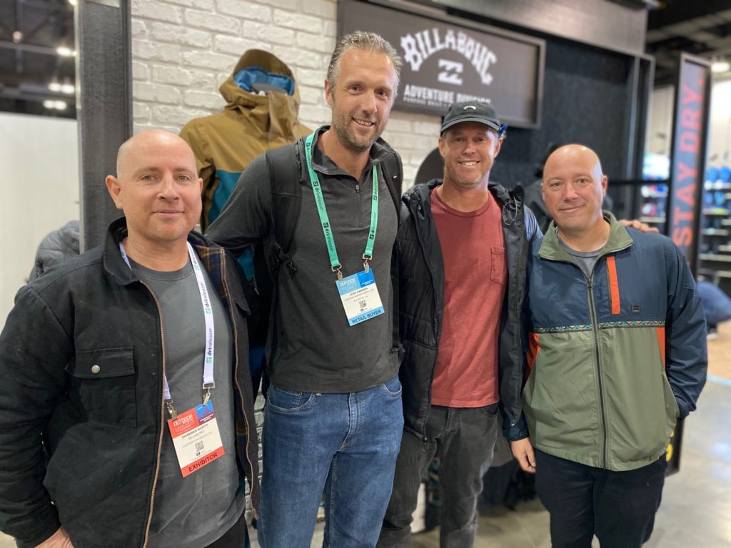 Shannan North of Billabong, Josh Hansen of Hansen's, Chad Mitchell and Jason Shelton of Billabong