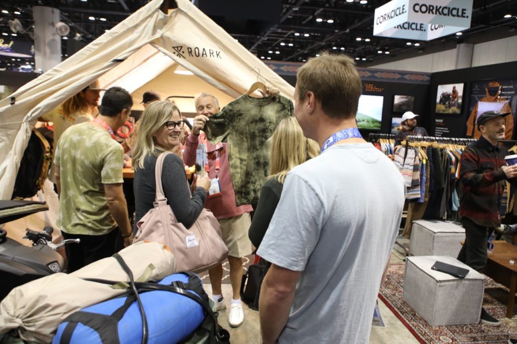 The busy Roark booth