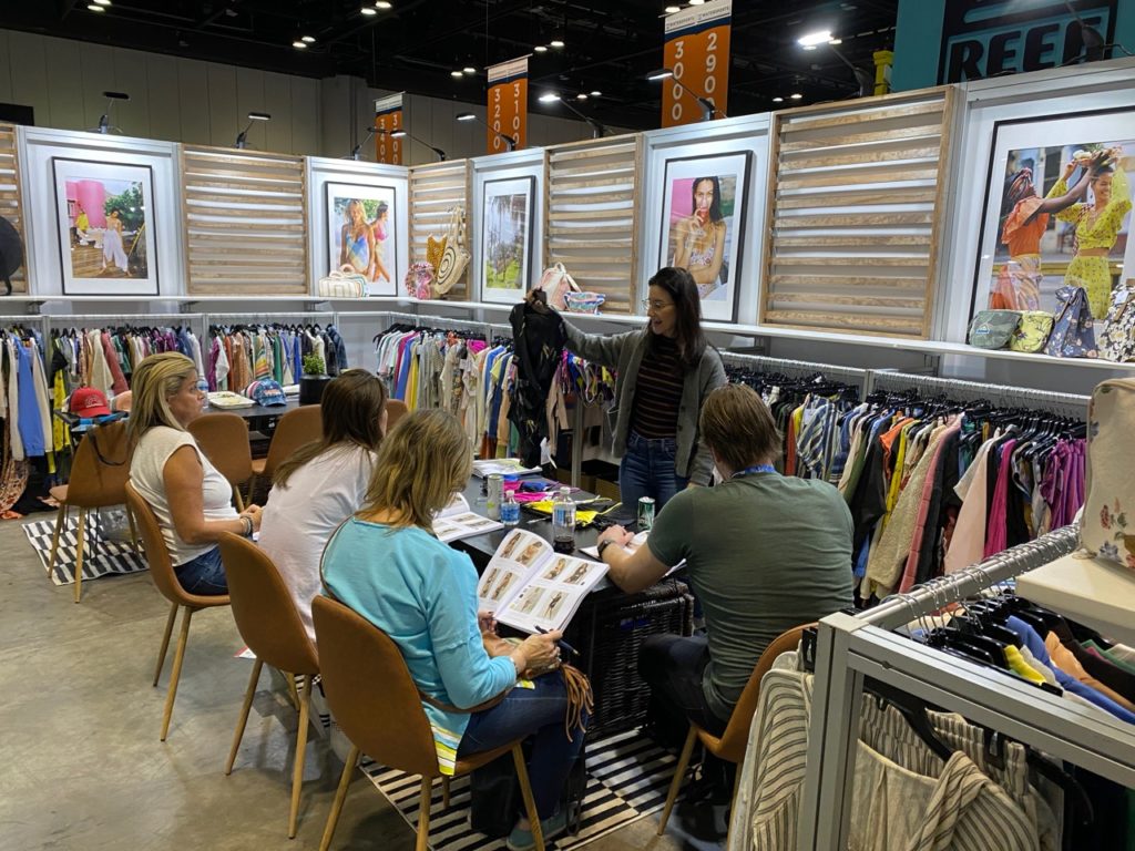 A showing at the busy O'Neill booth