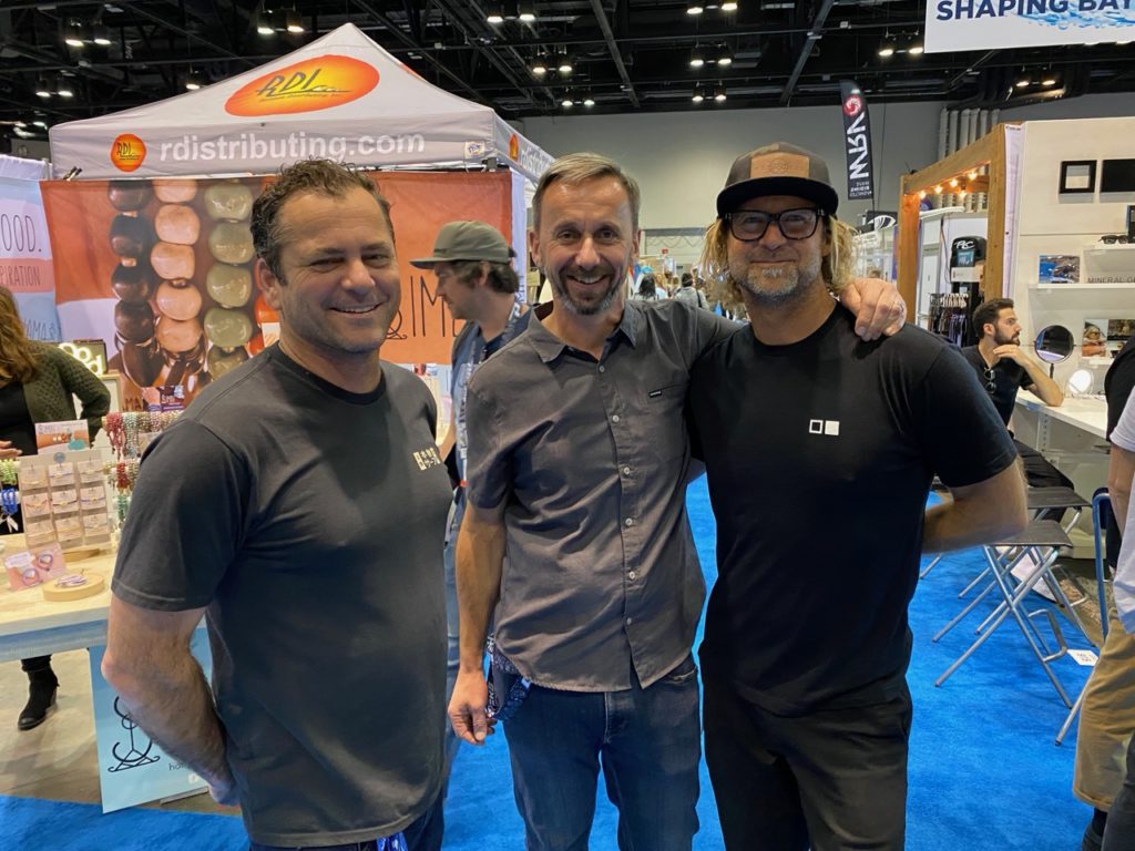Todd Stanley and Chico Bukovansky of Dakine and Charlie Anderson of Otis