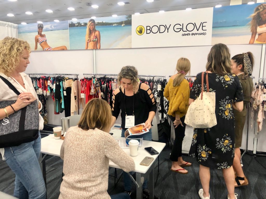 A busy Body Glove booth