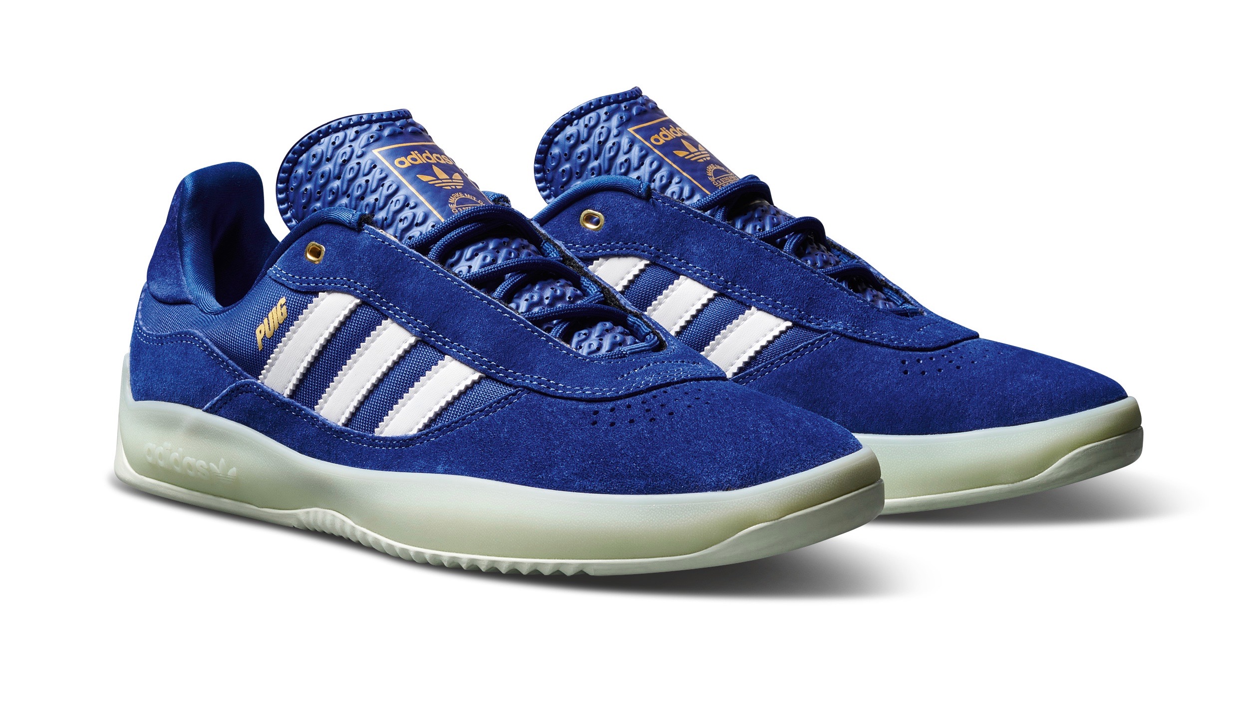 Adidas FW20 Puig Blue OnWhite HeroFront