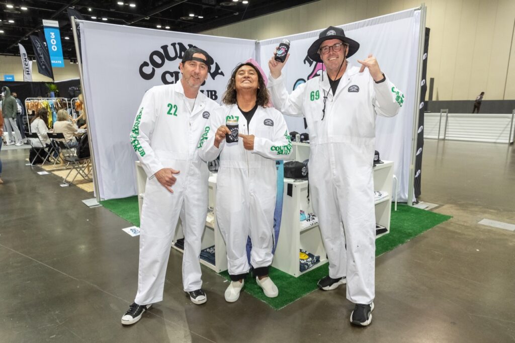 Country Club Surf created some buzz at the show - Russell Becker, Lyndon Cabellon and Joseph Frizzelle - Photo by Johnny Cooker