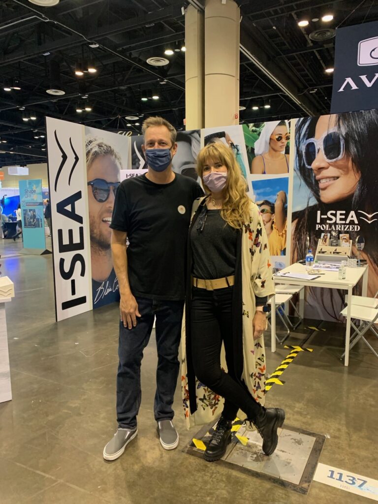 Don Dyer of I-Sea with Birgit Coles of Simbi